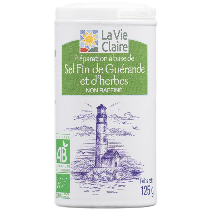 Sel fin de Guérande aux herbes non raffiné