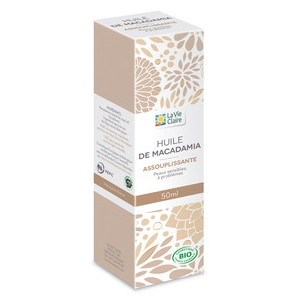 Huile végétale de Macadamia assouplissante (peaux sensibles,
à problèmes)