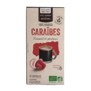 Capsules Caraibes puissant et généreux. Intensité N°8