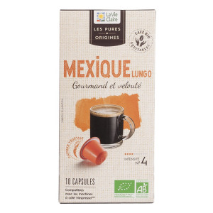 Mexique lungo, gourmand et velouté.Intensité N° 10.