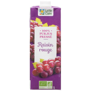 100 % pur jus pressé de raisin rouge pasteurisé