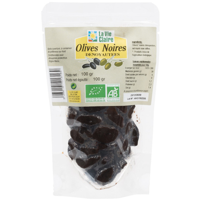 Olives noires dénoyautées
