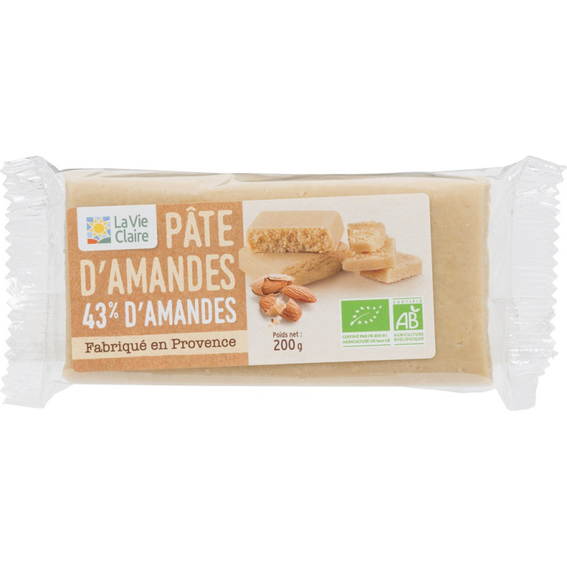 Pâte d'amandes en bloc bio