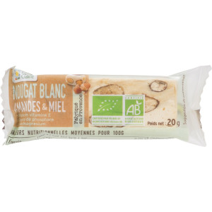Nougat blanc, amandes et miel.