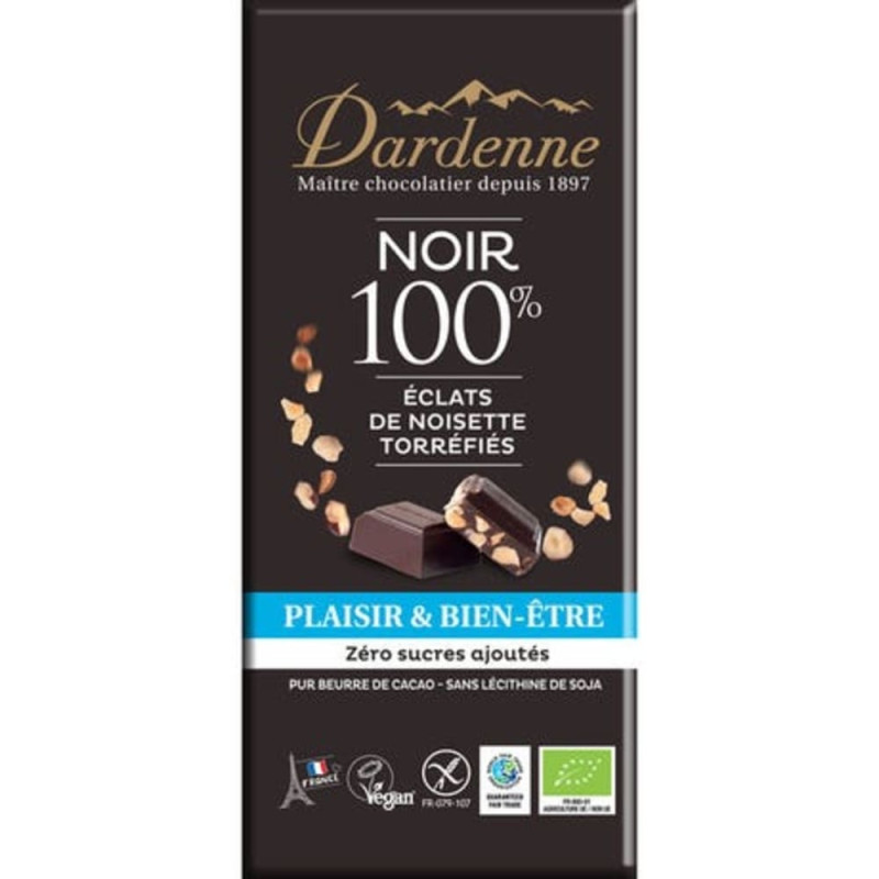 Tablette noir 100% eclat noisette Tablette noir 100% eclat noisette
