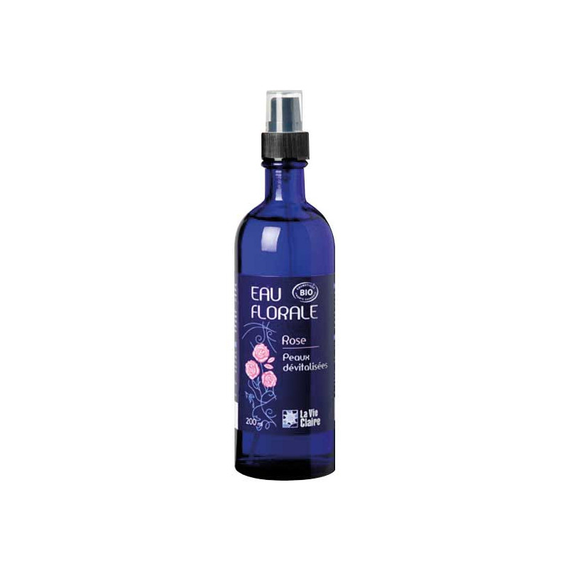 Eau florale de rose (peaux dévitalisées).