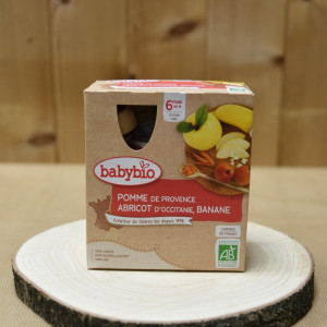 GOURDE POM ABRICO BANANE 4X90G