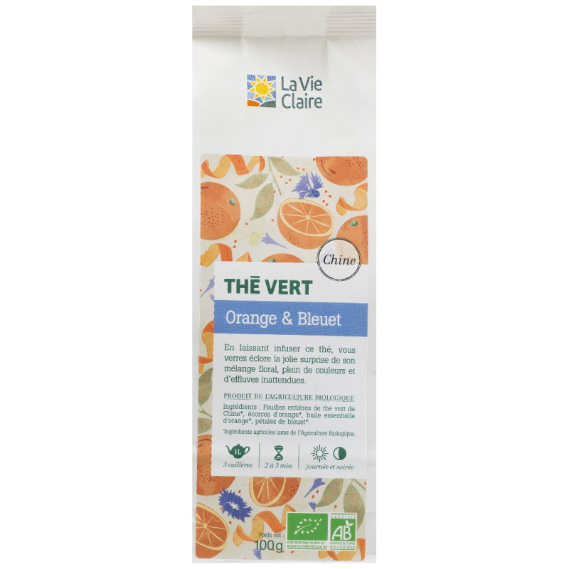 Thé vert orange bleuet vrac