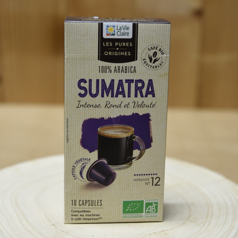 Capsules pure origine Sumatra bio x10 Capsules pure origine Sumatra bio x10