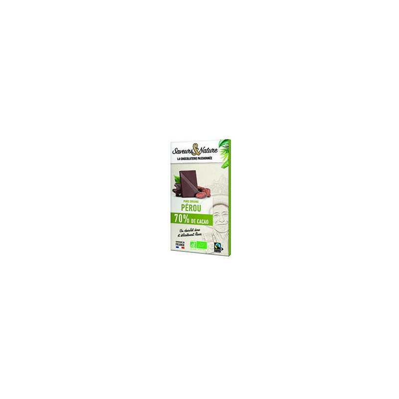 TAB CHOC NOIR 70% PEROU 80G