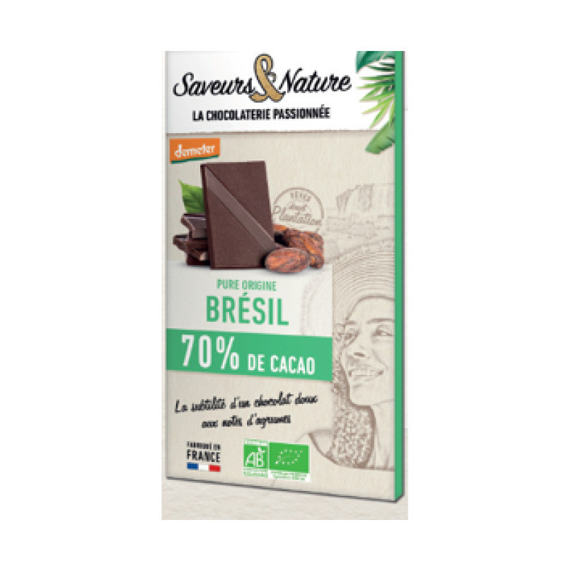 TAB CHOC NOIR 70% BRESIL 80G