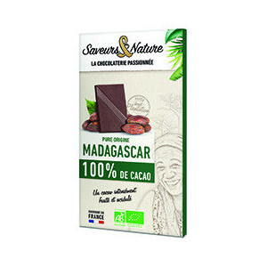 TAB CHOC NOIR 100% MADACAS 80G