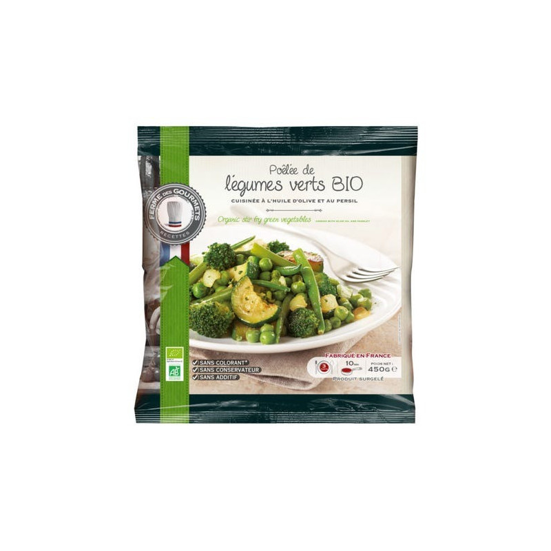 Légumes verts cuisinés bio