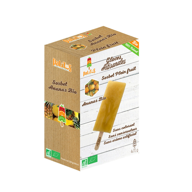 Batonnets sorbet Ananas PALITOS Batonnets sorbet Ananas PALITOS