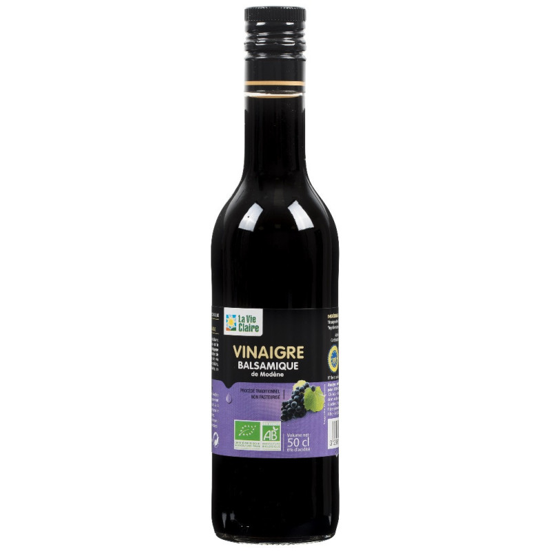 Vinaigre balsamique de Modène bio, non pasteurisé.