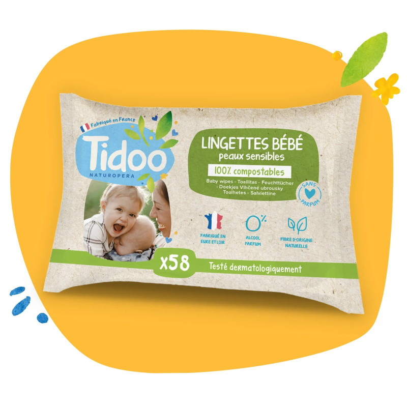LINGETTES SANS PARFUM X58 CALENDULA BIO LINGETTES SANS PARFUM X58 CALENDULA BIO