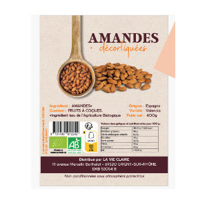 AMANDES DECORTIQUEES 400G