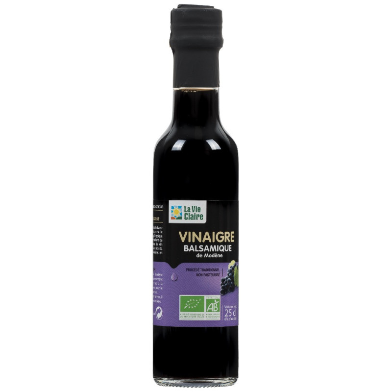 Vinaigre balsamique de Modène, non pasteurisé.