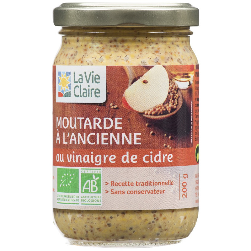 Moutarde à l'ancienne au vinaigre de cidre