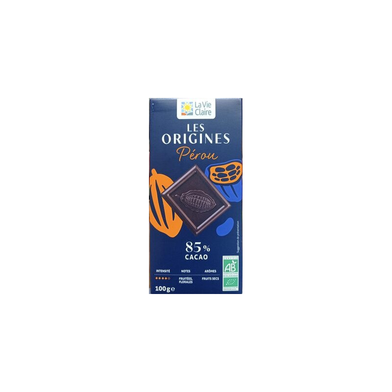TAB CHOC NOIR 85% PEROU