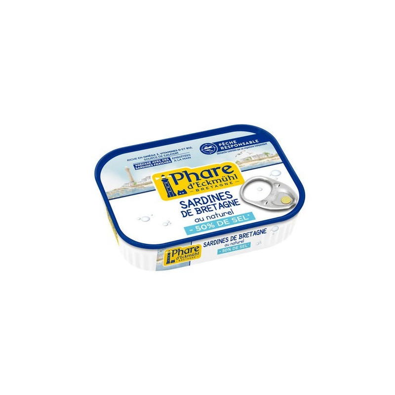 SARDINES NAT -50% DE SEL 115G