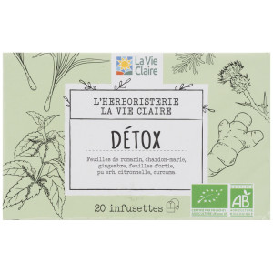 Infusion de plantes- détox (feuilles de romarin, chardon-marie, gingembre, feuilles d'ortie, pur erh, citronnelle, curcuma).