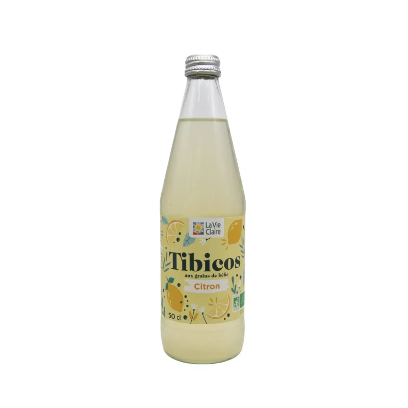 Tibicos aux grains de kéfir et citron