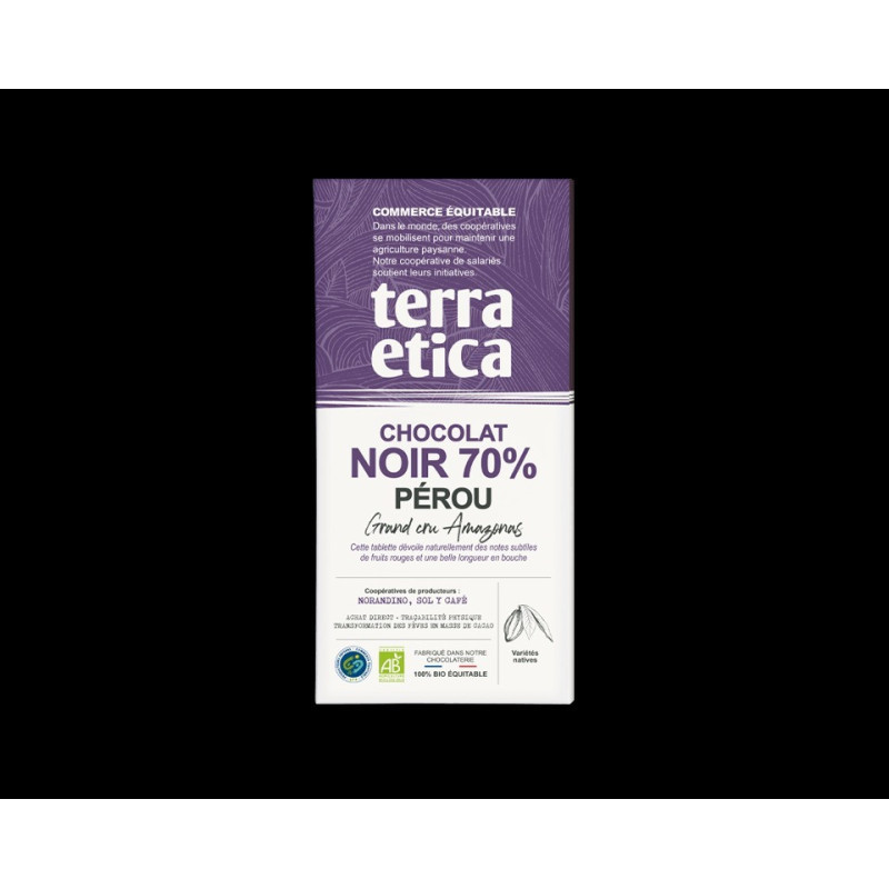 TAB NOIR 70% PEROU 100G