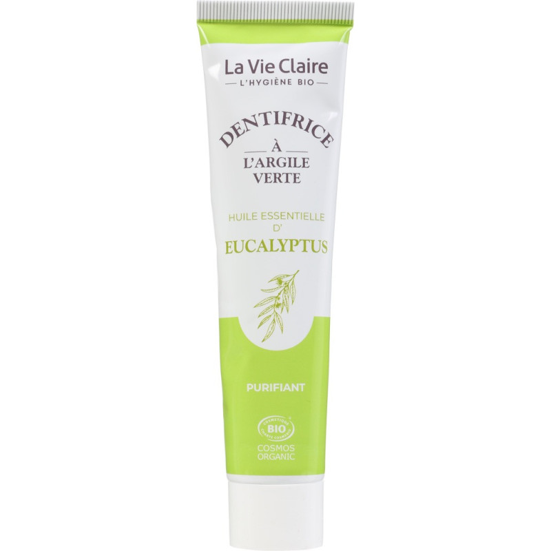 Dentifrice à l'argile verte, huile essentielle d'eucalyptus PURIFIANT