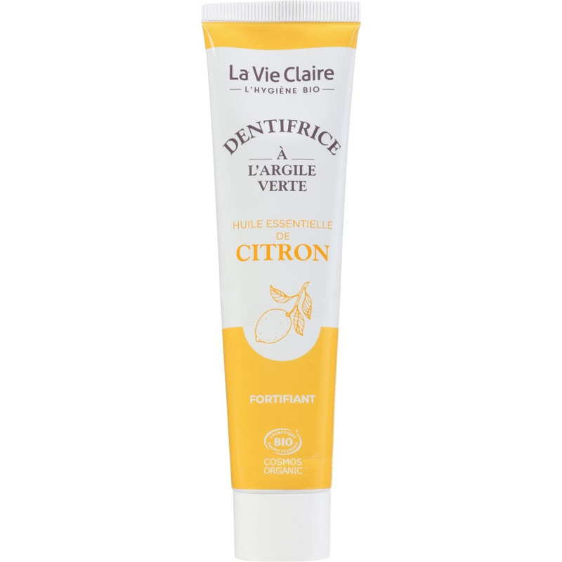 Dentifrice à l'argile verte huile essentielle de citron Fortifiant