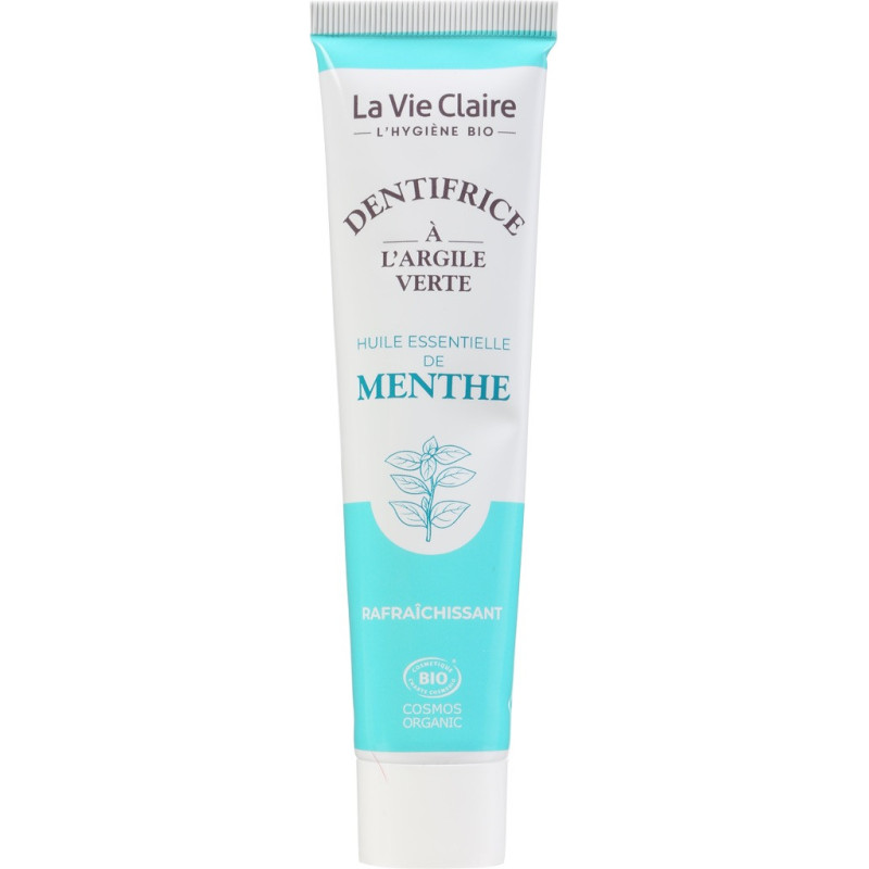 Dentifrice à l'argile verte, huile essentielle de menthe RAFRAICHISSANT