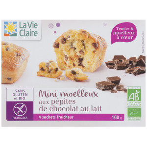 Mini Moelleux pépites chocolat au lait sans gluten