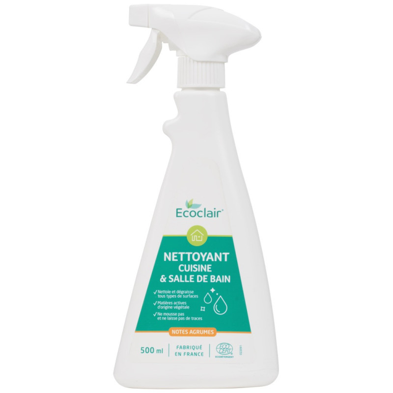 Nettoyant Ecoclair (cuisine et salle de bain), notes agrumes.