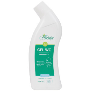 Gel WC Ecoclair sanitaires, notes fraîches mentholées.
