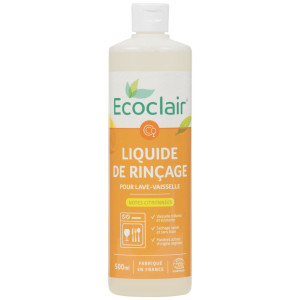 Liquide rincage Ecoclair pour lave-vaisselle.