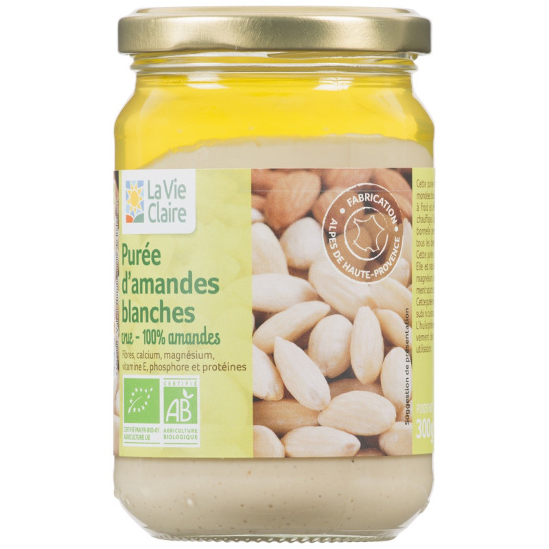 Purée d'amandes blanches crue -100% amandes.