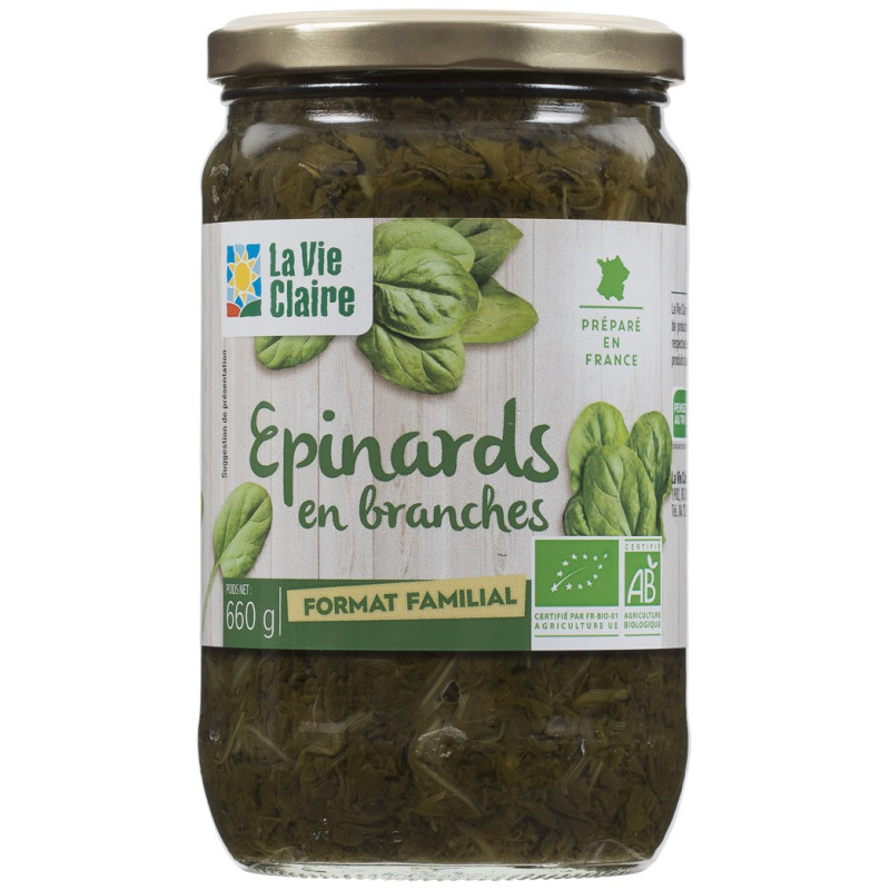 Epinards en branche, format familial.