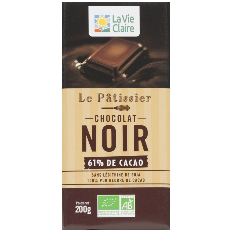 Chocolat noir pâtissier, 61% de cacao Chocolat noir pâtissier, 61% de cacao