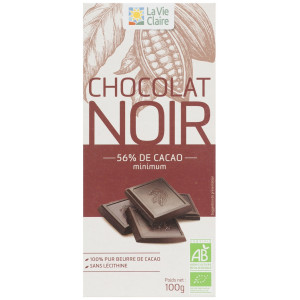 Chocolat noir 56% de cacao minimum.