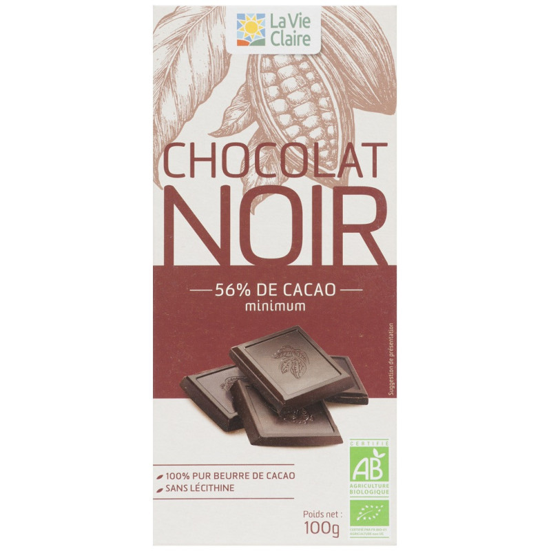 Chocolat noir 56% de cacao minimum. Chocolat noir 56% de cacao minimum.