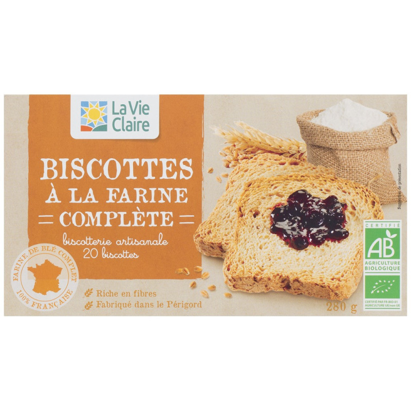 Biscottes à la farine complète Biscottes à la farine complète