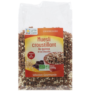 Muesli croustillant au quinoa et au chocolat