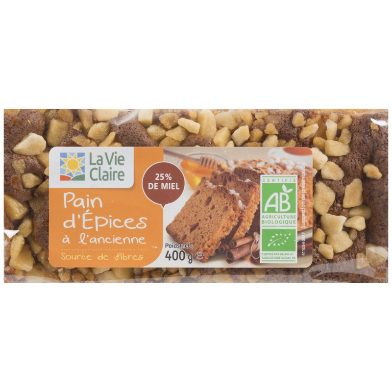 Pain d'épices à l'ancienne, 25% de miel.