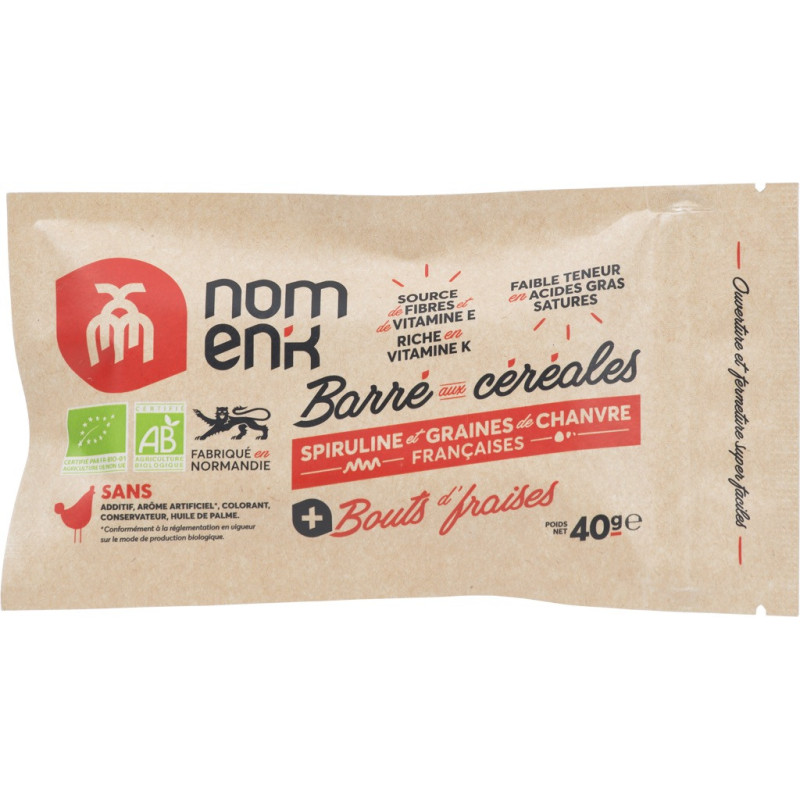 BARRE CEREALE FRAISE SPIRULINE
