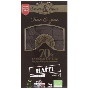 TAB CHOC NOIR 70% HAITI