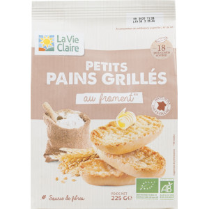 Petits pains grillés aux froment